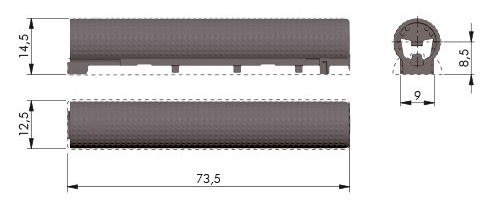 Комплект K-PUSH TECH (толкатель накладной) с текстурой