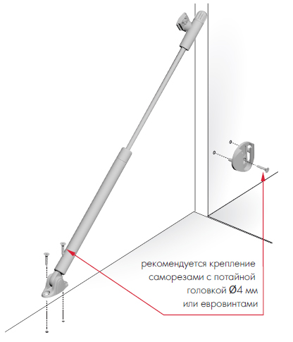 Газовые лифты KRABY для письменных столов