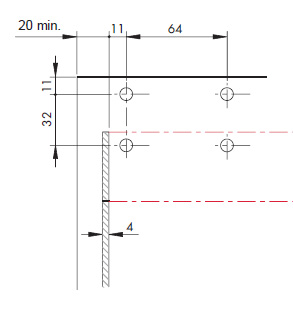 LIBRA H7 Мебельный навес для коробов нижнего яруса с креплением на винты