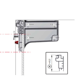 LIBRA H7 Мебельный навес для коробов нижнего яруса с креплением на винты