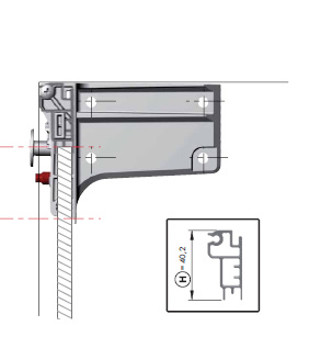 LIBRA H7 Мебельный навес для коробов нижнего яруса с креплением на винты