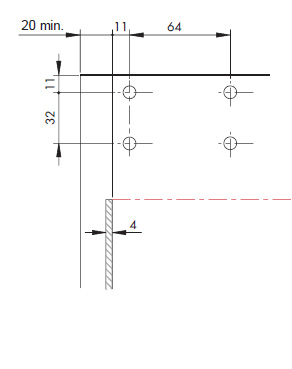 LIBRA H7 Мебельный навес для коробов нижнего яруса с креплением на винты