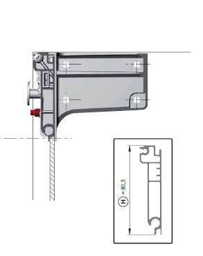 LIBRA H7 Мебельный навес для коробов нижнего яруса с креплением на винты