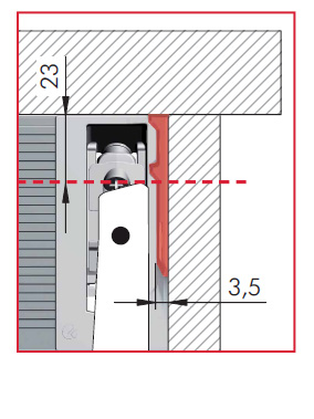 LIBRA H7 Мебельный навес для коробов нижнего яруса с креплением на винты