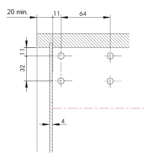 LIBRA H7 Мебельный навес для коробов нижнего яруса с креплением на винты