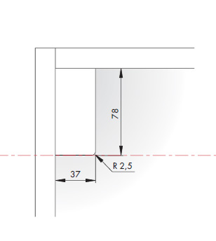 LIBRA H7 Мебельный навес для коробов нижнего яруса с креплением на винты