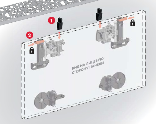 Система навесов для стеновых панелей SYMETRA 