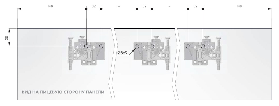 Система навесов для стеновых панелей SYMETRA 