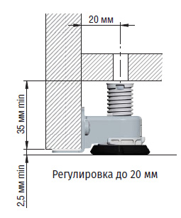 INTEGRATO Опора регулируемая