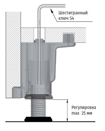 LH60.20 Опора регулируемая для стяжки TARGET J12