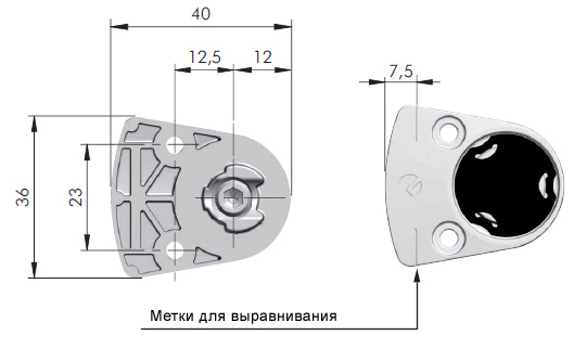 LH7.20 Опора регулируемая для стяжки TARGET J12