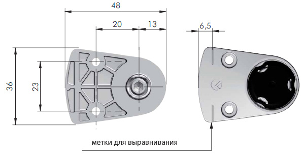 LH7.28 Опора регулируемая для стяжки TARGET J10