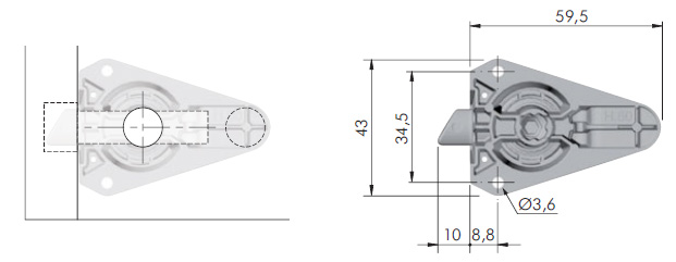 SLH60.20 Опора регулируемая для стяжки TARGET J12, регулировка 25 мм