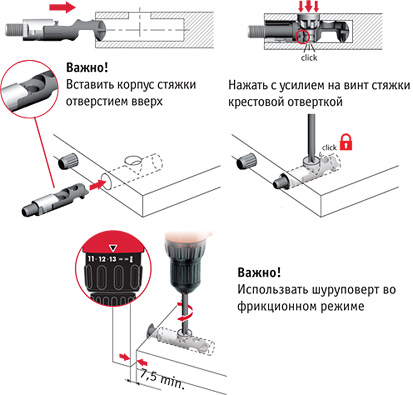 TARGET Стяжка винтовая J12 метрическая резьба